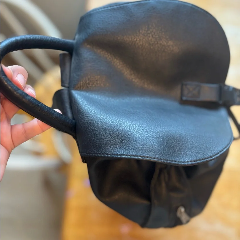 Unlisted by Kenneth Cole Black Leather Backpack